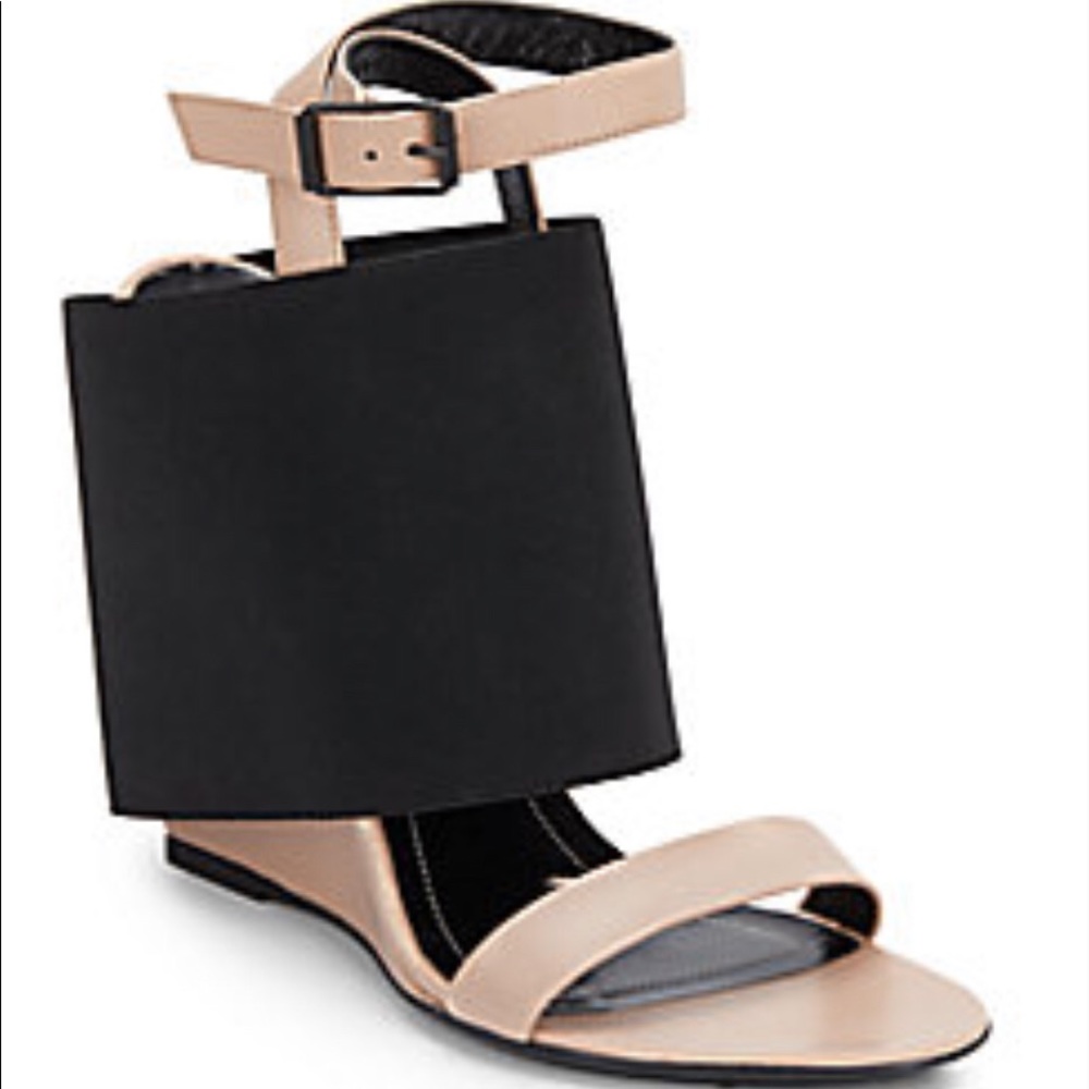 Balenciaga prism lamb skin wedge sandal